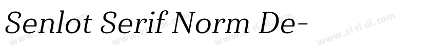 Senlot Serif Norm De字体转换